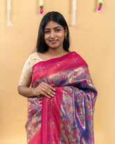 SC3257 - Tissue Meena Butta With Sarowski Work Saree